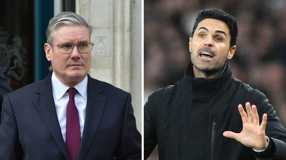 Keir Starmer and Mikel Arteta.