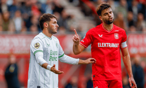 Santiago Giménez, Robin Pröpper, FC Twente vs Feyenoord
