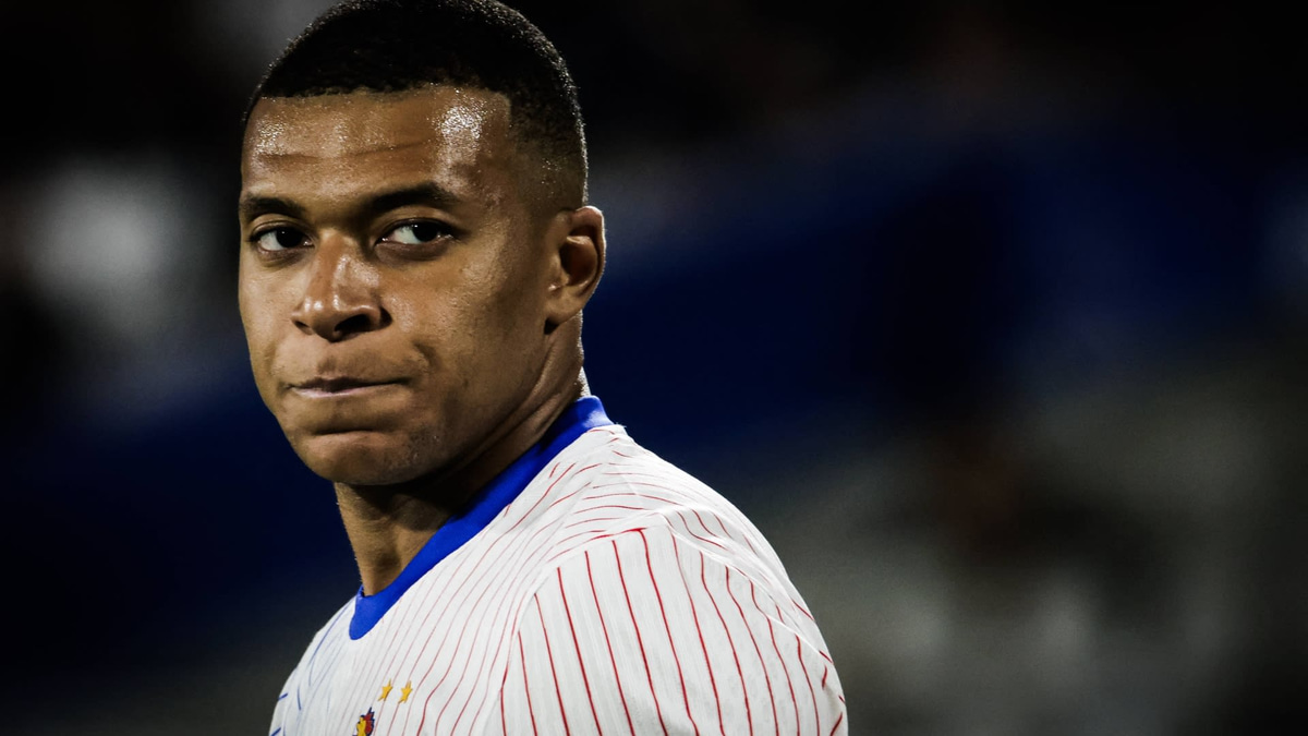 Real Madrid's Kylian Mbappe playing for France against Canada in 2024