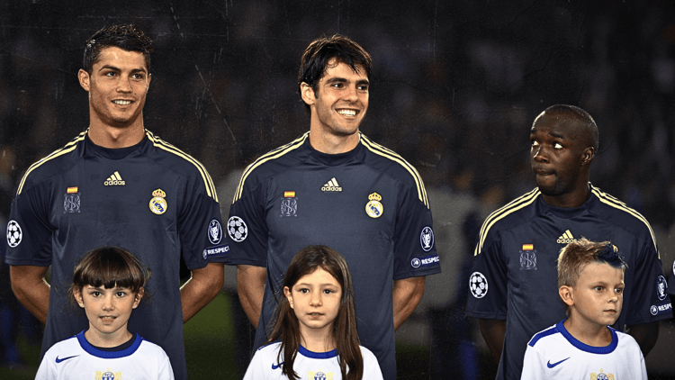 Lassana Diarra (r) during his Real Madrid days