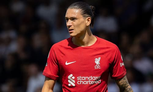 Darwin Nunez in action for Liverpool.