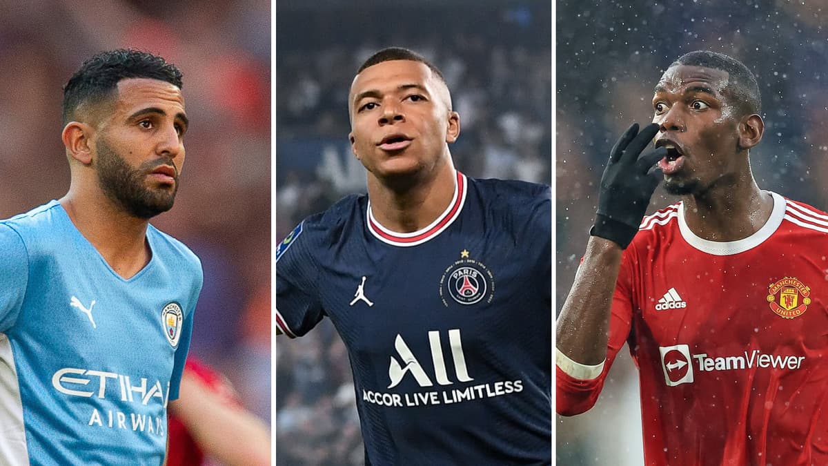 Riyad Mahrez, Kylian Mbappe and Paul Pogba - all Paris natives