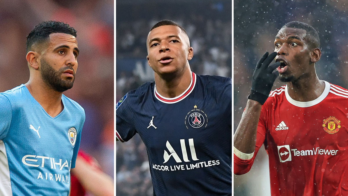 Riyad Mahrez, Kylian Mbappe and Paul Pogba - all Paris natives