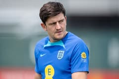Harry Maguire in training with England