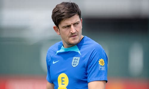 Harry Maguire in training with England