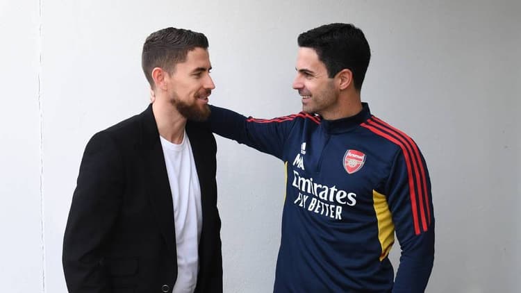 Jorginho and Mikel Arteta