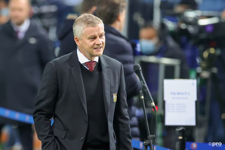 Man Utd manager Ole Gunnar Solskjaer speaks to the media