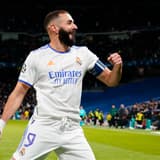 Karim Benzema celebrates, Real Madrid v Shakhtar Donetsk in UCL