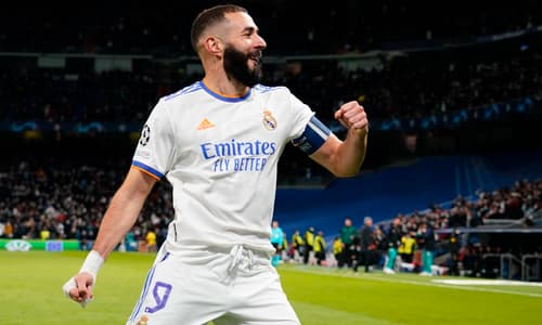 Karim Benzema celebrates, Real Madrid v Shakhtar Donetsk in UCL