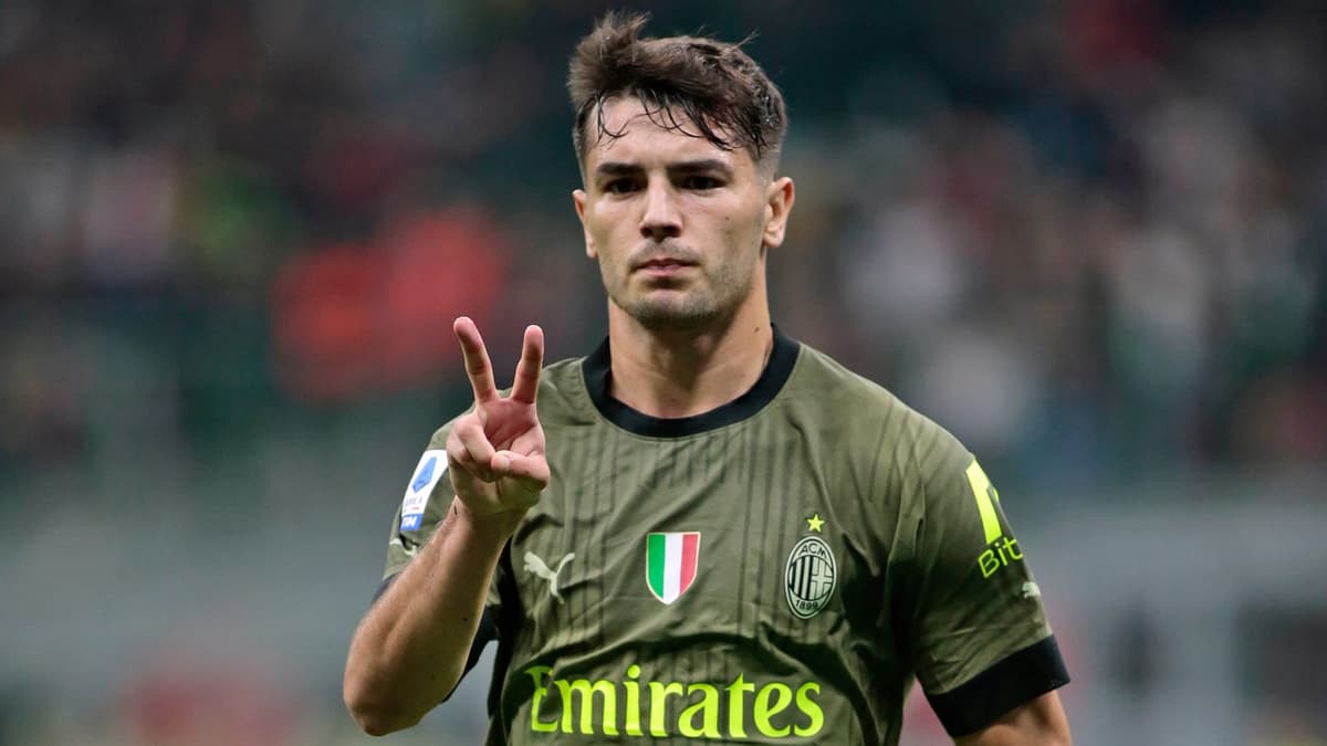 Brahim Diaz in action for AC Milan.