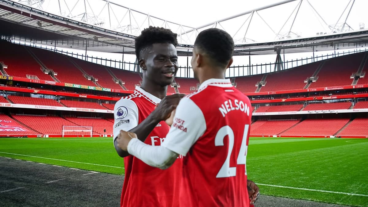 Reiss Nelson, Bukayo Saka, Arsenal, 2022/23