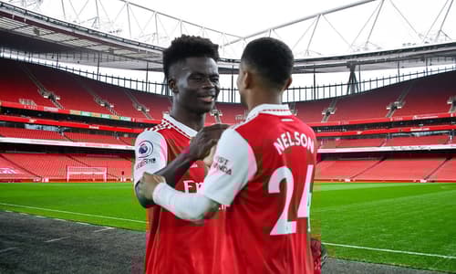 Reiss Nelson, Bukayo Saka, Arsenal, 2022/23