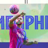 Memphis Depay at his Barcelona unveiling, July 2022