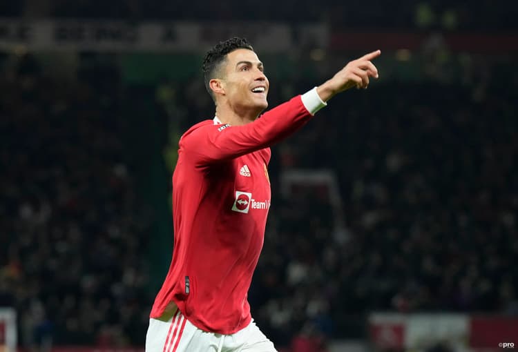 Cristiano Ronaldo celebrates his Premier League double in Man Utd 3-2 Arsenal