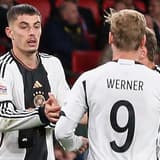 Kai Havertz and Timo Werner in action for Germany.