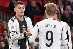 Kai Havertz and Timo Werner in action for Germany.