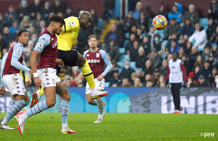 Lukaku nodded home Chelsea's second goal against Aston Villa