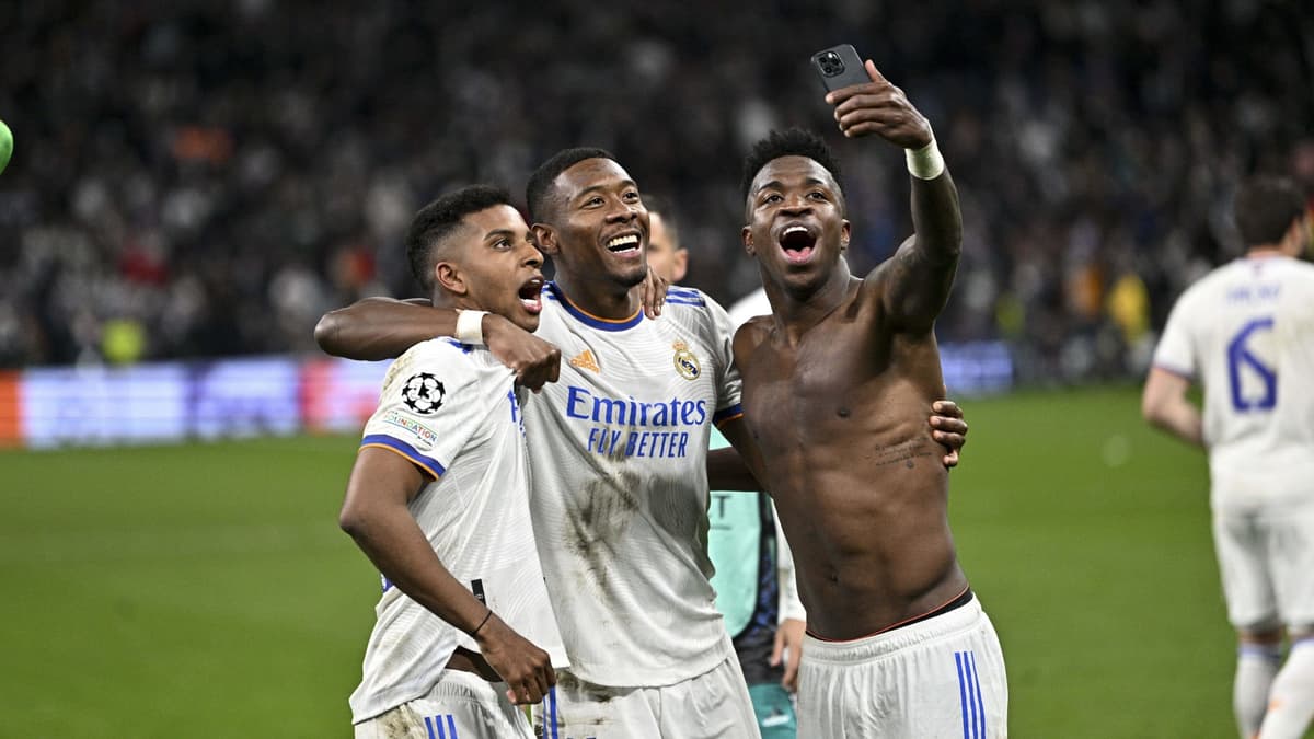 Rodrygo, David Alaba, Vini Jr, Real Madrid, 2021/22