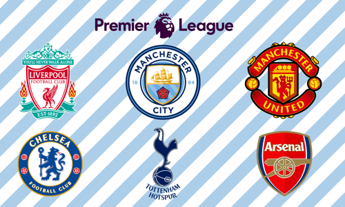 Premier League Big Six, Man Utd, Arsenal, Chelsea, Liverpool, Arsenal, Tottenham