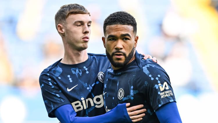 Reece James (right) with Cole Palmer (left), Chelsea