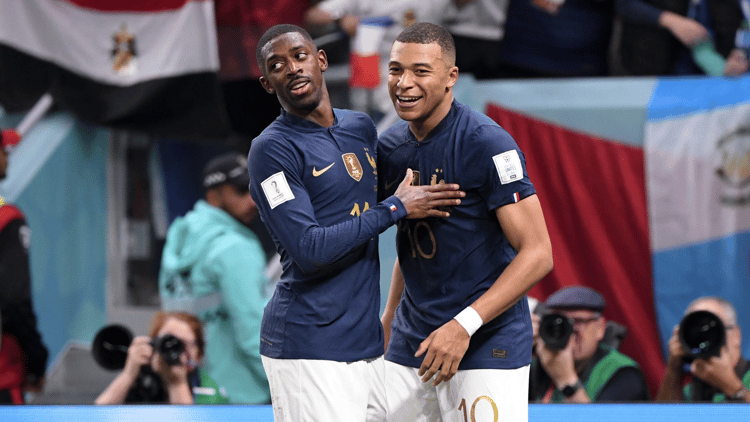 Dembele will line up with France colleague Mbappe at PSG