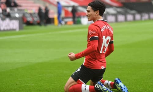 Liverpool attacker Takumi Minamino is on loan at Southampton