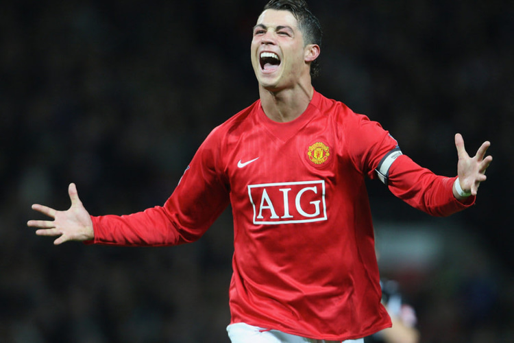 Cristiano Ronaldo in his time at Man Utd