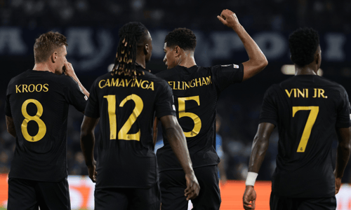 Jude Bellingham, Toni Kroos, Eduardo Camavinga, Vinicius Junior