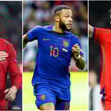Cristiano Ronaldo, Memphis Depay, Harry Maguire, WK, 2022