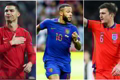 Cristiano Ronaldo, Memphis Depay, Harry Maguire, WK, 2022