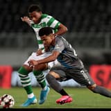 Former Tottenham starlet Marcus Edwards playing for Vitoria against Sporting CP