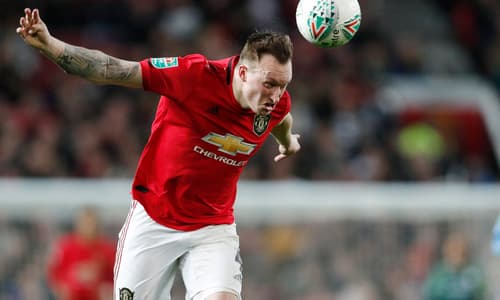 Phil Jones playing for Manchester United in January 2020
