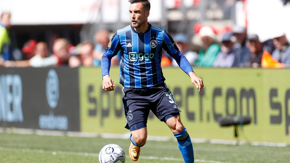 Nicholas Tagliafico in action for Ajax against Feyenoord