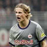 Red Bulls Salzburg midfielder Maurits Kjaergaard.