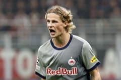 Red Bulls Salzburg midfielder Maurits Kjaergaard.