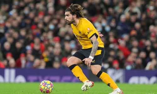 Wolves' Ruben Neves playing against Man Utd in the Premier League