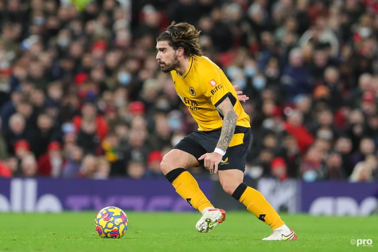 Wolves' Ruben Neves playing against Man Utd in the Premier League