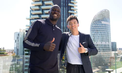 Lukaku and Inter president Steven Zhang