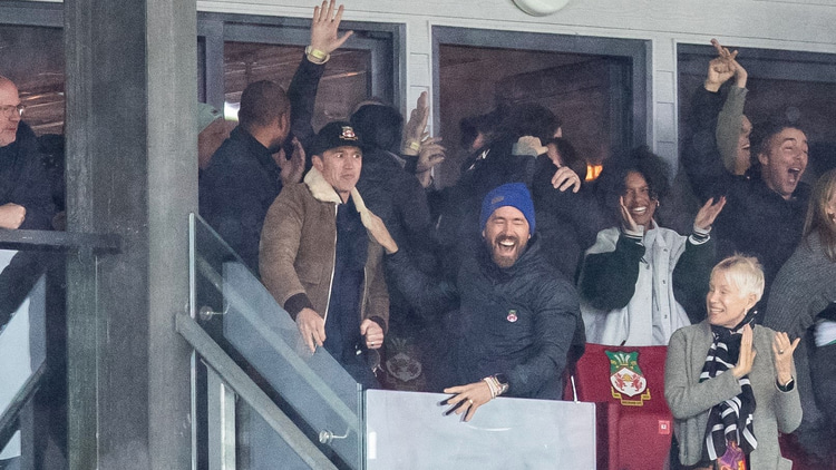 Reynolds and McElhenney regularly fly over to cheer Wrexham on
