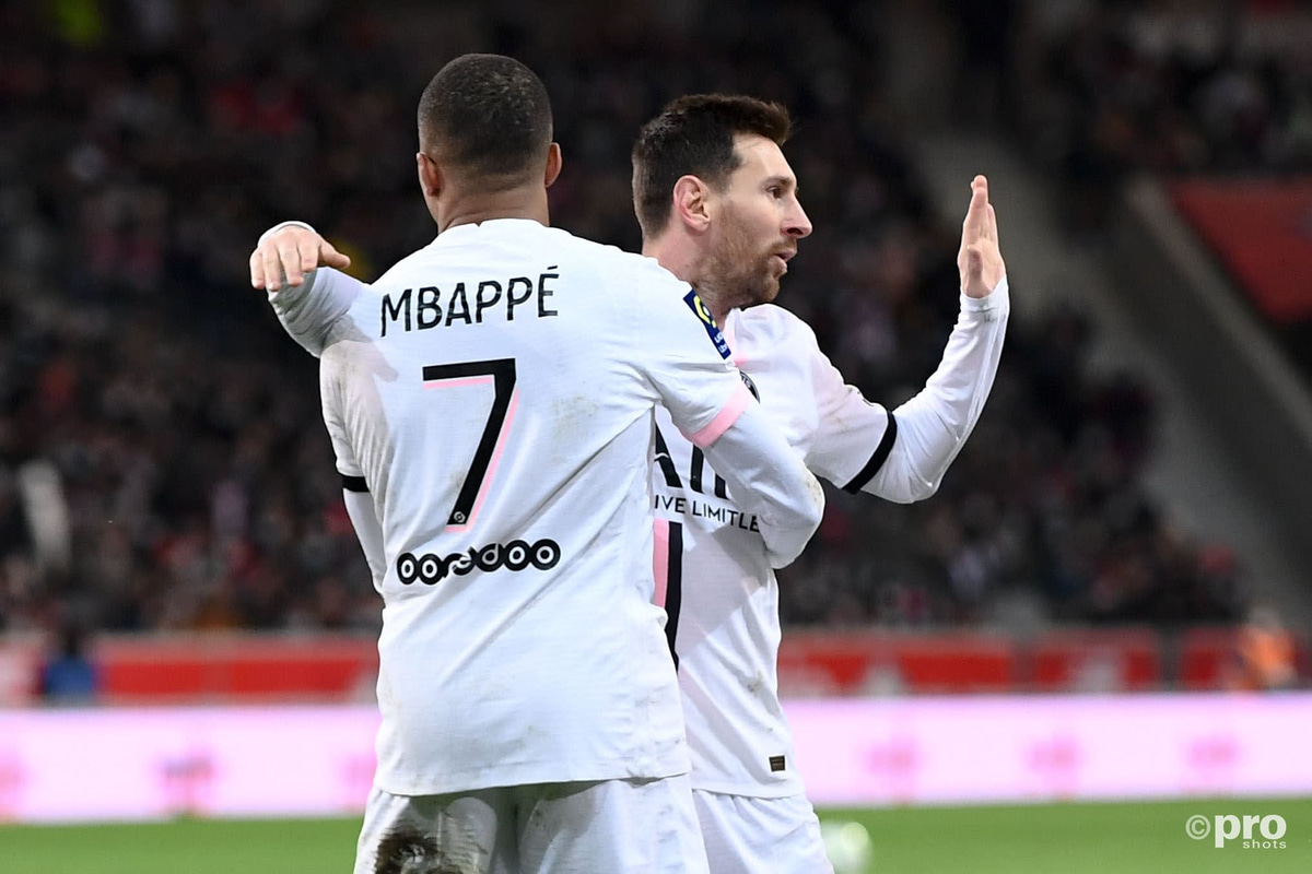 Lionel Messi, Kylian Mbappe, PSG, 2021/22. 