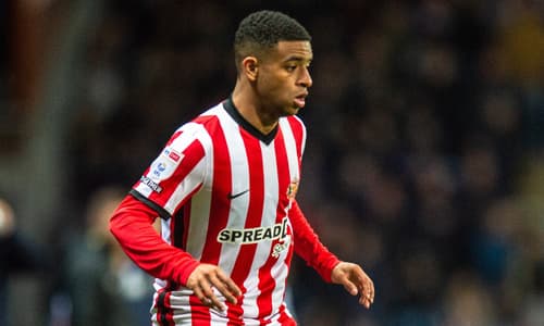 Man Utd loanee Amad Diallo in action with Sunderland.