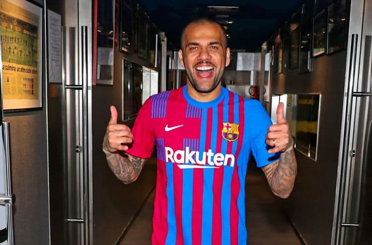 Dani Alves re-joined Barcelona in late 2021
