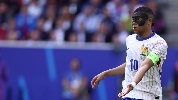 Kylian Mbappe in action at Euro 2024