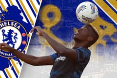 Victor Osimhen heading a ball