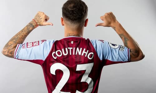 Aston Villa midfielder Phillipe Coutinho