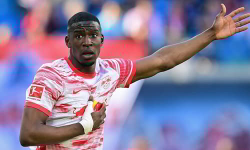 Nordi Mukiele playing for RB Leipzig