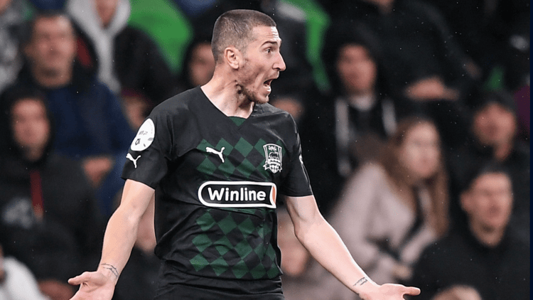 Eduard Spertsyan in het shirt van FK Krasnodar.