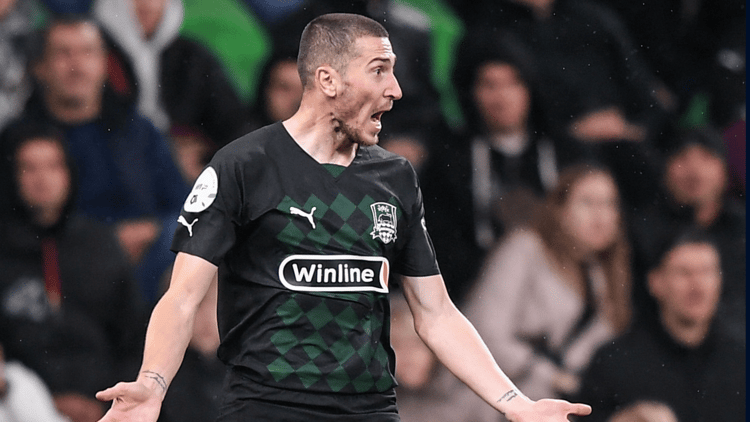 Eduard Spertsyan in het shirt van FK Krasnodar.