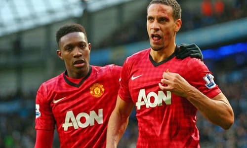Danny Welbeck and Rio Ferdinand at Man Utd.