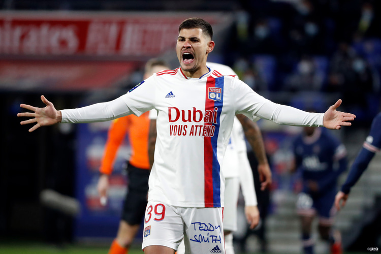 Lyon midfielder Bruno Guimaraes